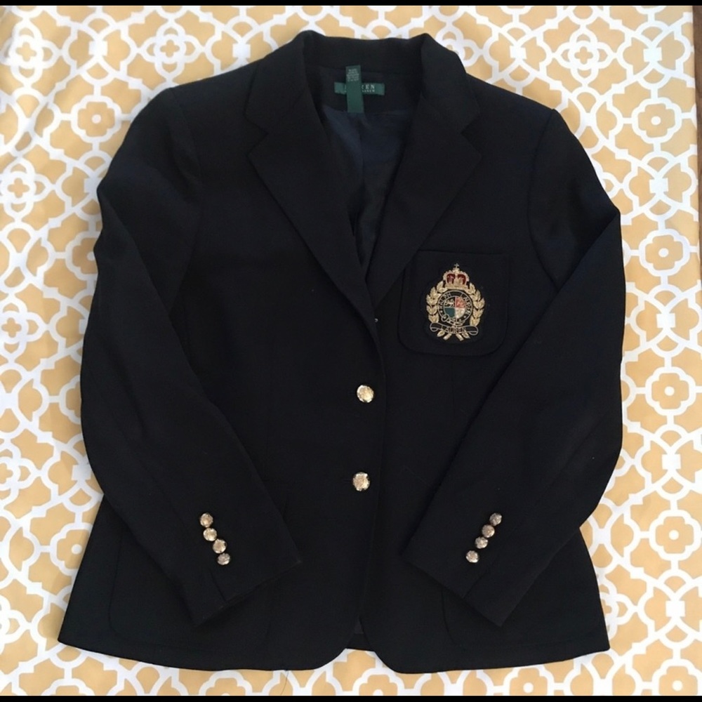 Gorgeous Black Ralph Lauren Crest Blazer